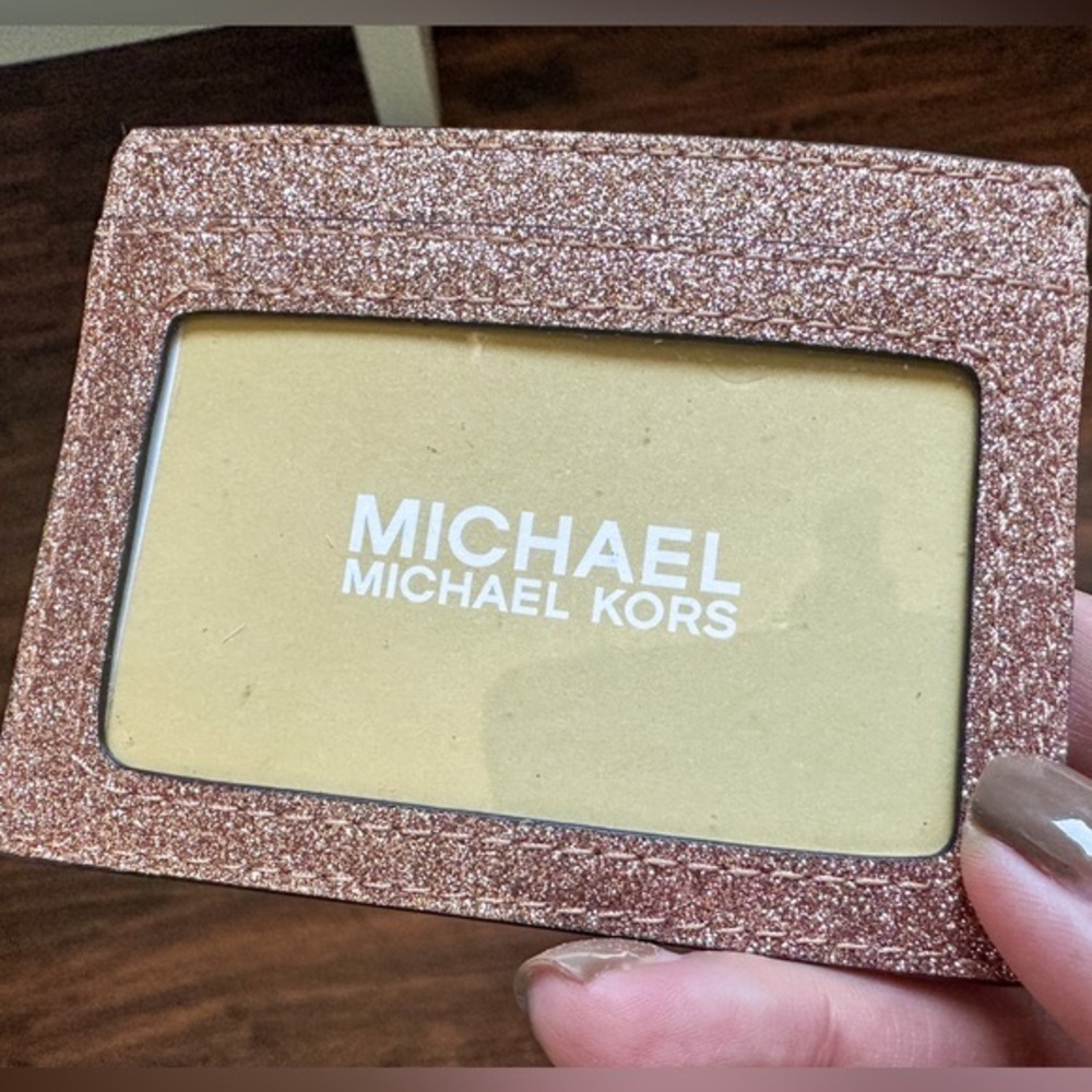 NWT Michael Kors Rose Gold Card Holder